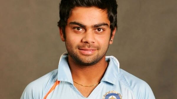 Young Virat in Indian cricket jersey for ICC U-19 World Cup