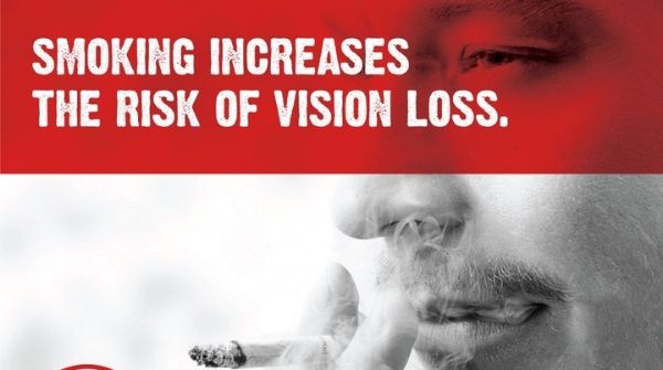The harmful ill effect caused by smoking is, the person will get many eye diseases which will lead to loss of vision.