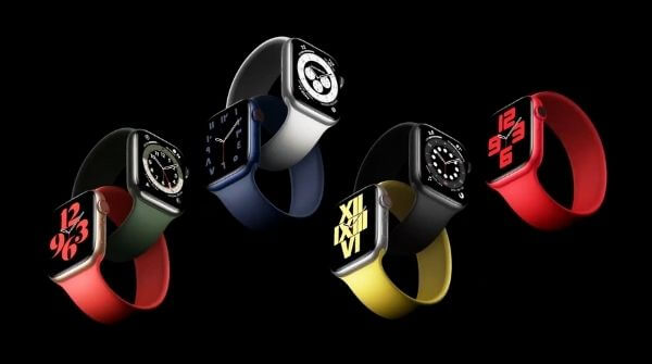 Series 6 and SE smartwatch in different colors 