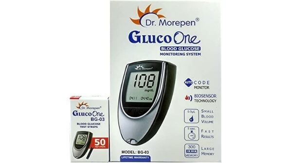 Image on Dr Morepen with glucometer strips