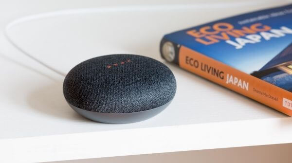 Charcoal shade Speaker from section Google Home vs Echo shows how classy the color looks with a light color home decor.