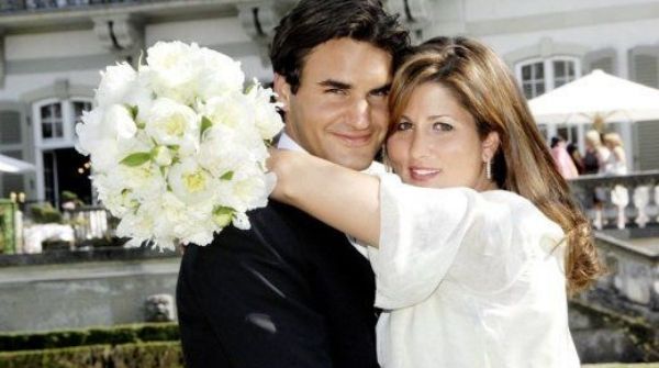 Roger Federer marriage image with his wife Mirka