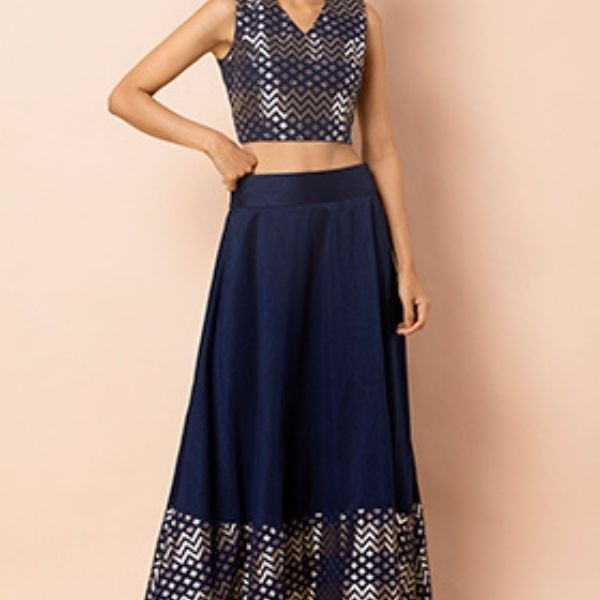 Long skirt and top is one of the best dresses to Wear to a Wedding. 