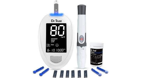 Picture results on Dr Trust blood sugar test machine